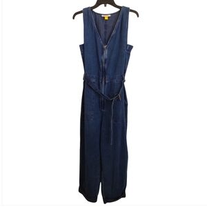 Rachel Comey X Target Blue Denim Jumpsuit With Belt And Pockets Size 8